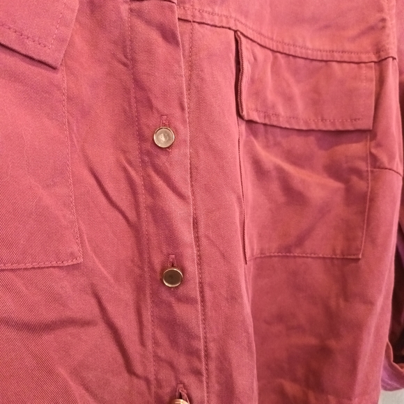 Forever New Denim Burgundy Shirtdress - Picture 4 of 6